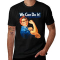 WE CAN DO IT Rosie The Riveter Feminist Icon Meme ON BACK  Heathered Texture T-Shirt