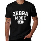 Zebra Mode On Costume Funny Safari Gift Zoo Animal Lover  Heathered Texture T-Shirt