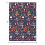 Woodland Animals Campout Plush Throw Blanket