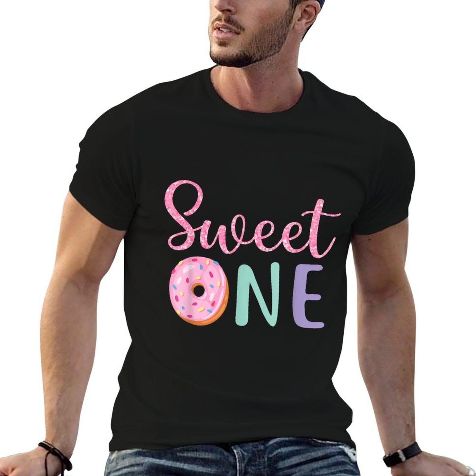 One of The Sweet One First Birthday Matching Family Donut  Soft T-Shirt