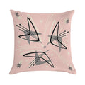 Atomic Boomerangs on Lunar Pink Soft Gift Ready Throw Pillow