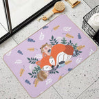 Little Fox Sleeping  Non-Slip Bath Mat