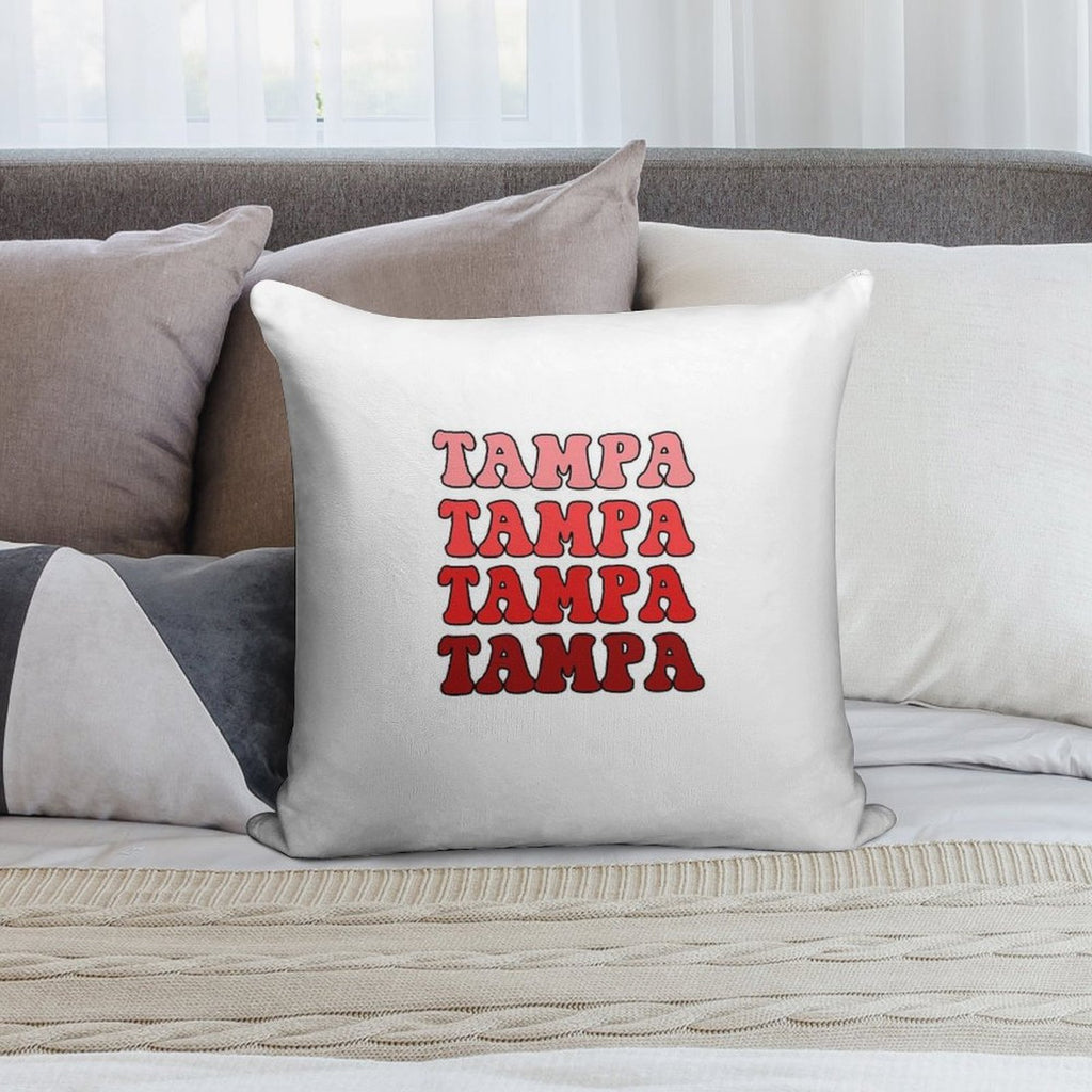 U Tampa Gradient Text Soft Shrink-Resistant Throw Pillow