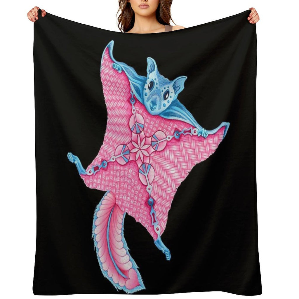 Flying Squirrel Totem Gift-ready Throw Blanket