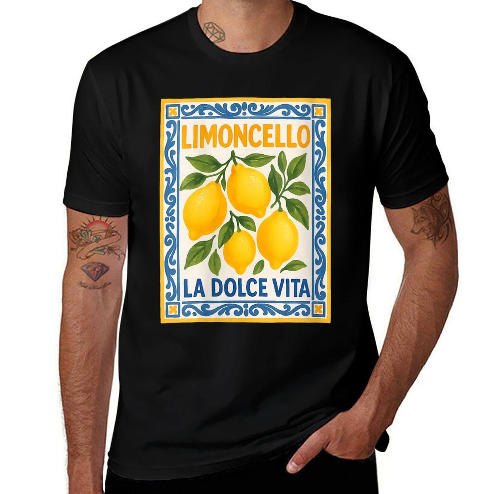 Womens Limoncello La Dolce Vita Vintage Italian Lemons  Vintage-inspired T-Shirt