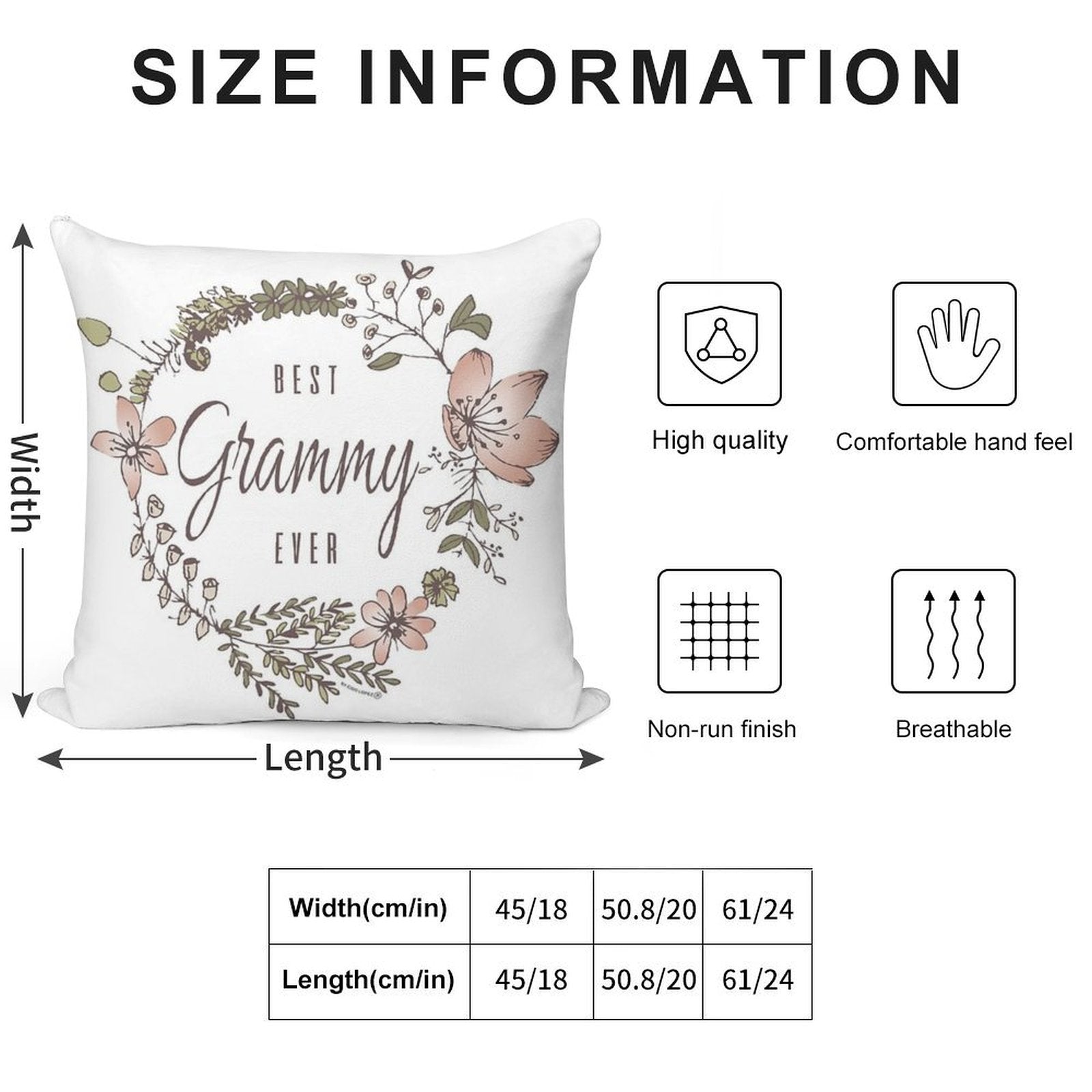 Best Grammy Ever Soft Gift Ready Throw Pillow