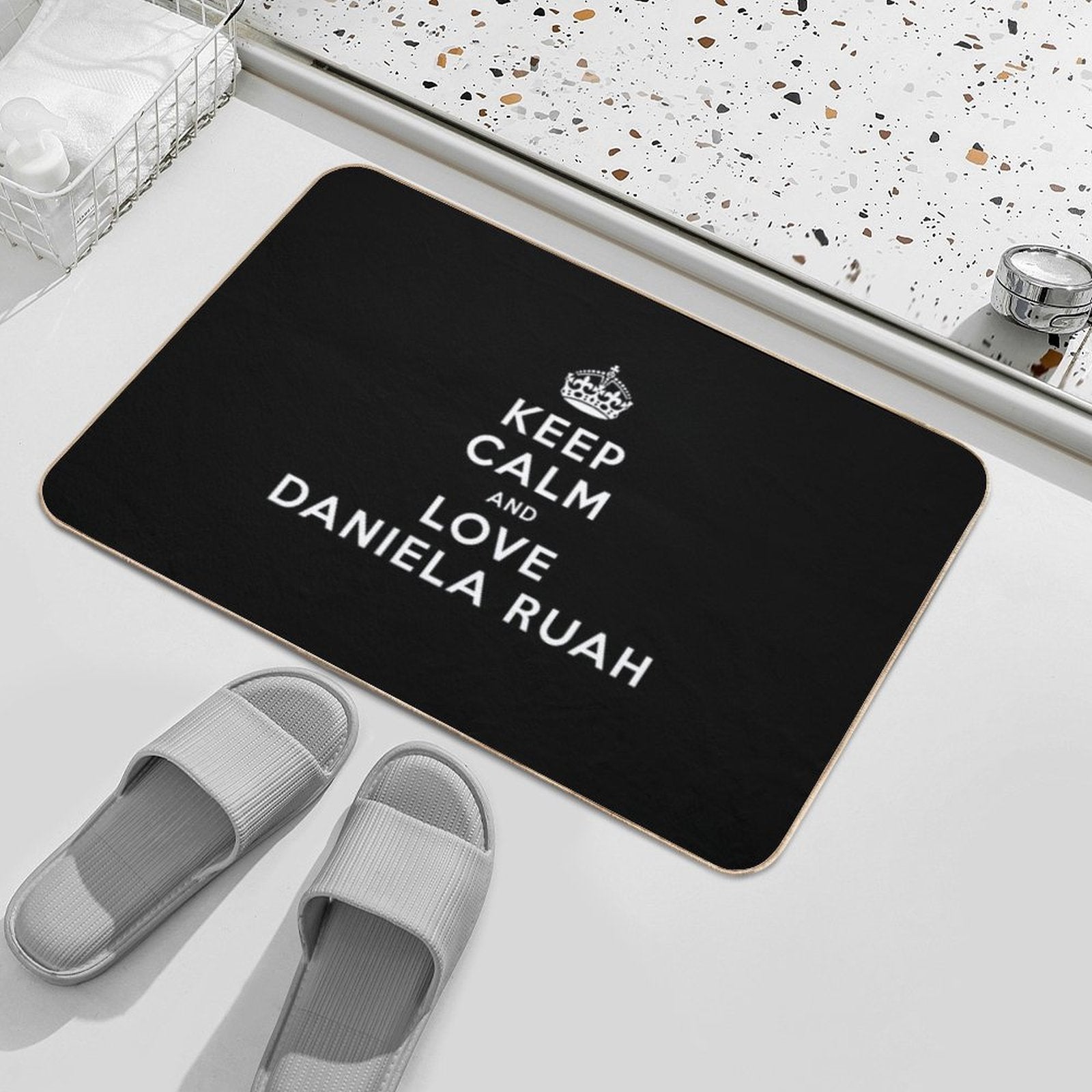 Love Daniela Ruah  Non-Slip Bath Mat