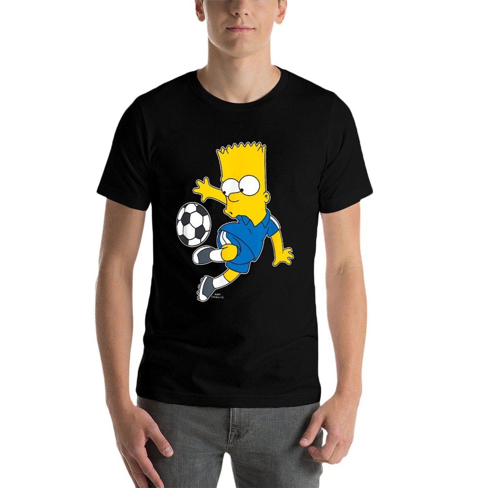 The Simpsons Bart Simpson Soccer Ball Kick Up  Stretchy T-Shirt