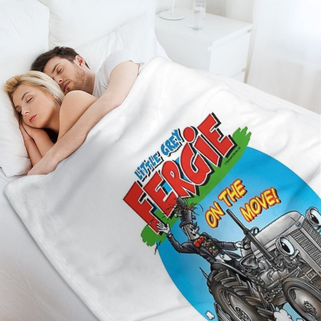 Little Grey Fergie on The Move! Shrink-resistant Throw Blanket