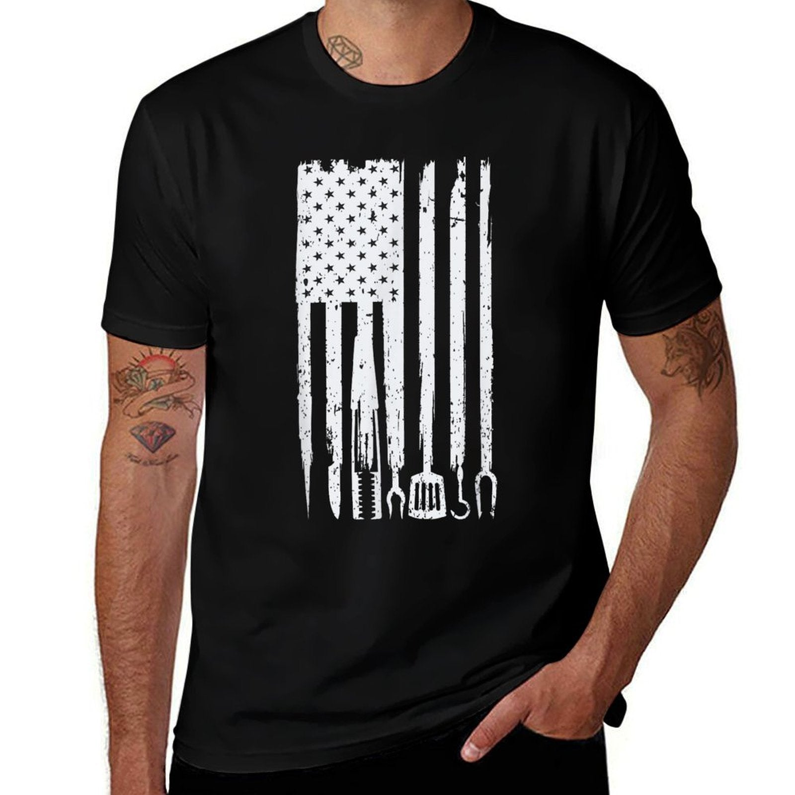 Funny BBQ Design! For Fans of Smoking, Grilling And Barbecue  Summer-ready Fabric T-Shirt