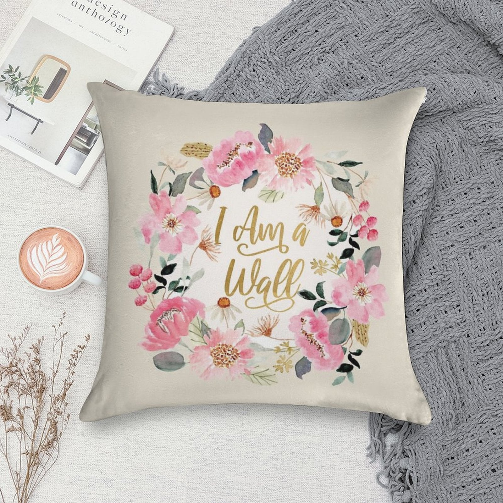 I AM A WALL Soft Warmth Comfort Throw Pillow