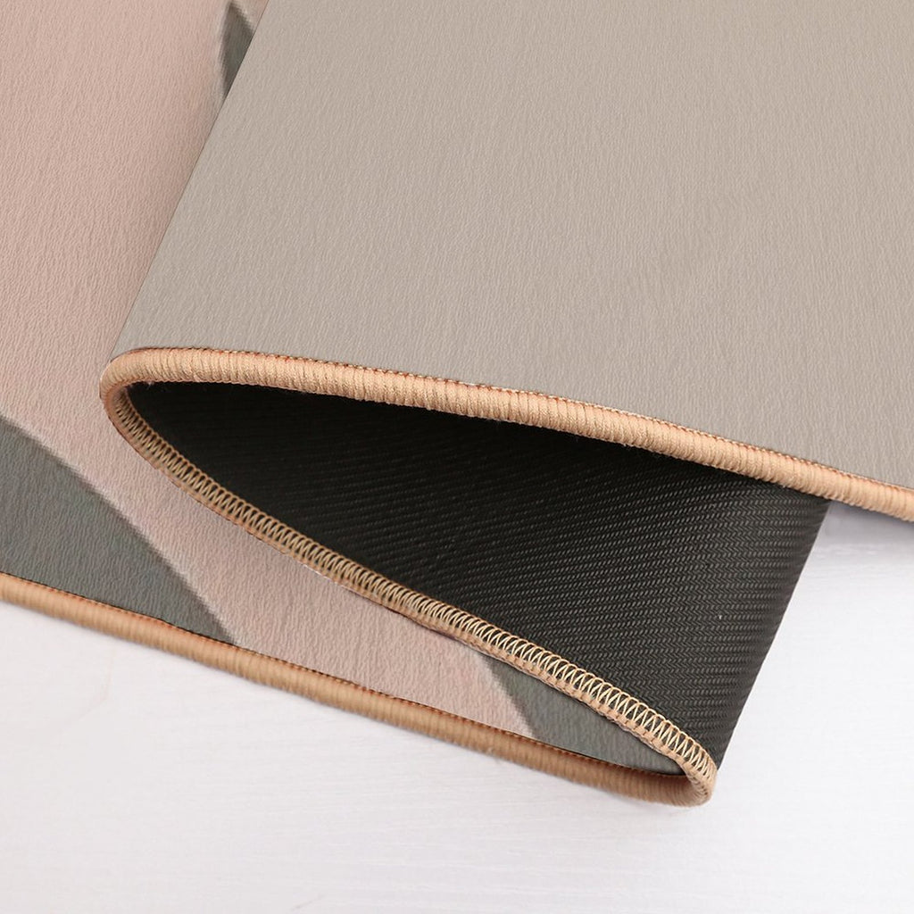 Modern Art Leaves Collection Pink & Taupes  Toxin-Free Bath Mat