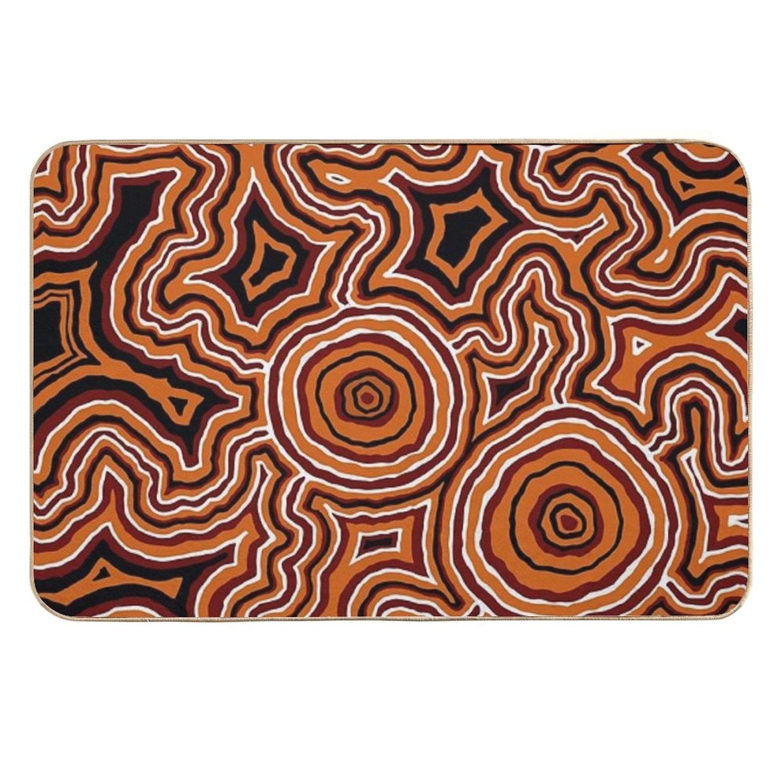 Authentic Aboriginal Art - Pathways - Authentic Design  Repositionable Bath Mat