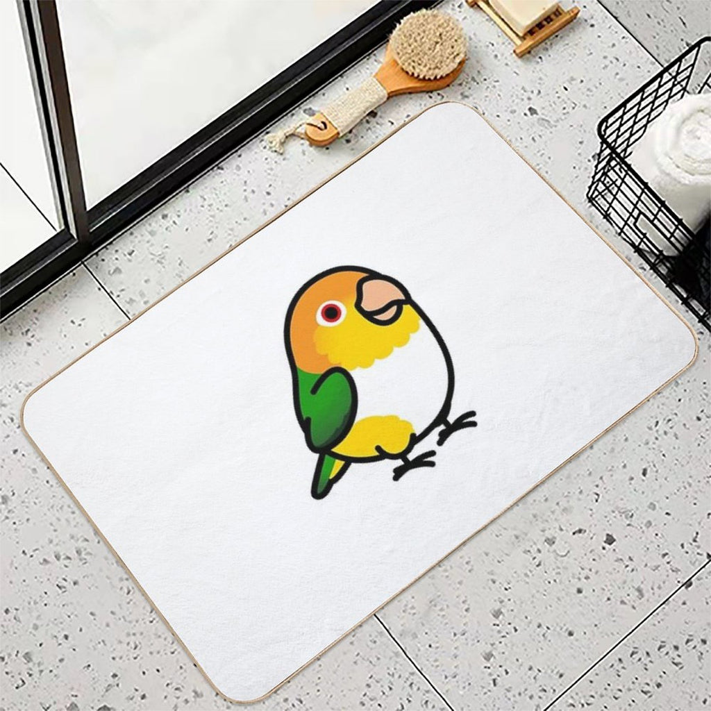 Chubby White Bellied Caique  Eco-Friendly Bath Mat