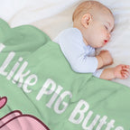 Cute Piggy I Like Pig Butts And I Cannot Lie Eco-conscious Throw Blanket