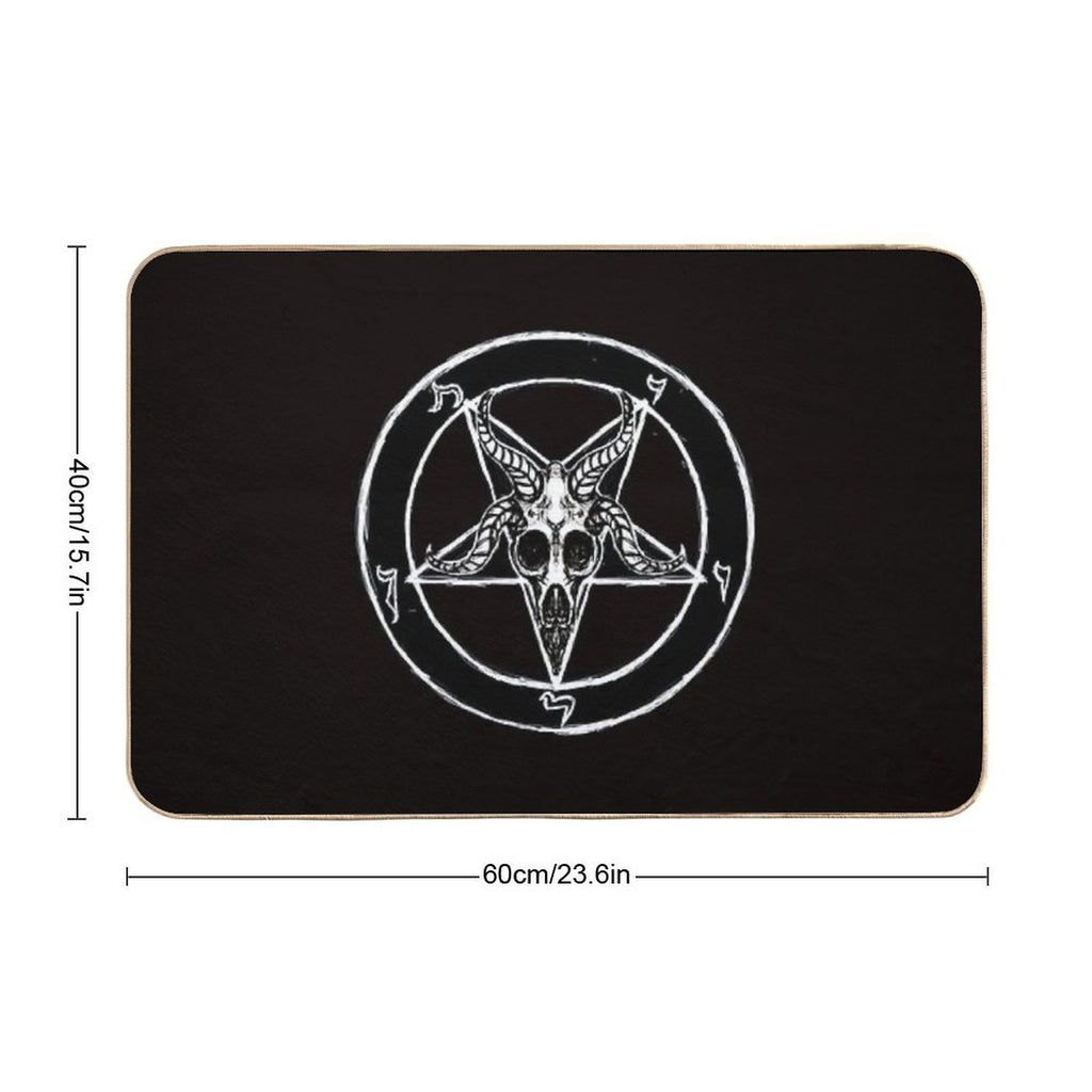 Baphomet Pentagram  Rapid-Drying Bath Mat