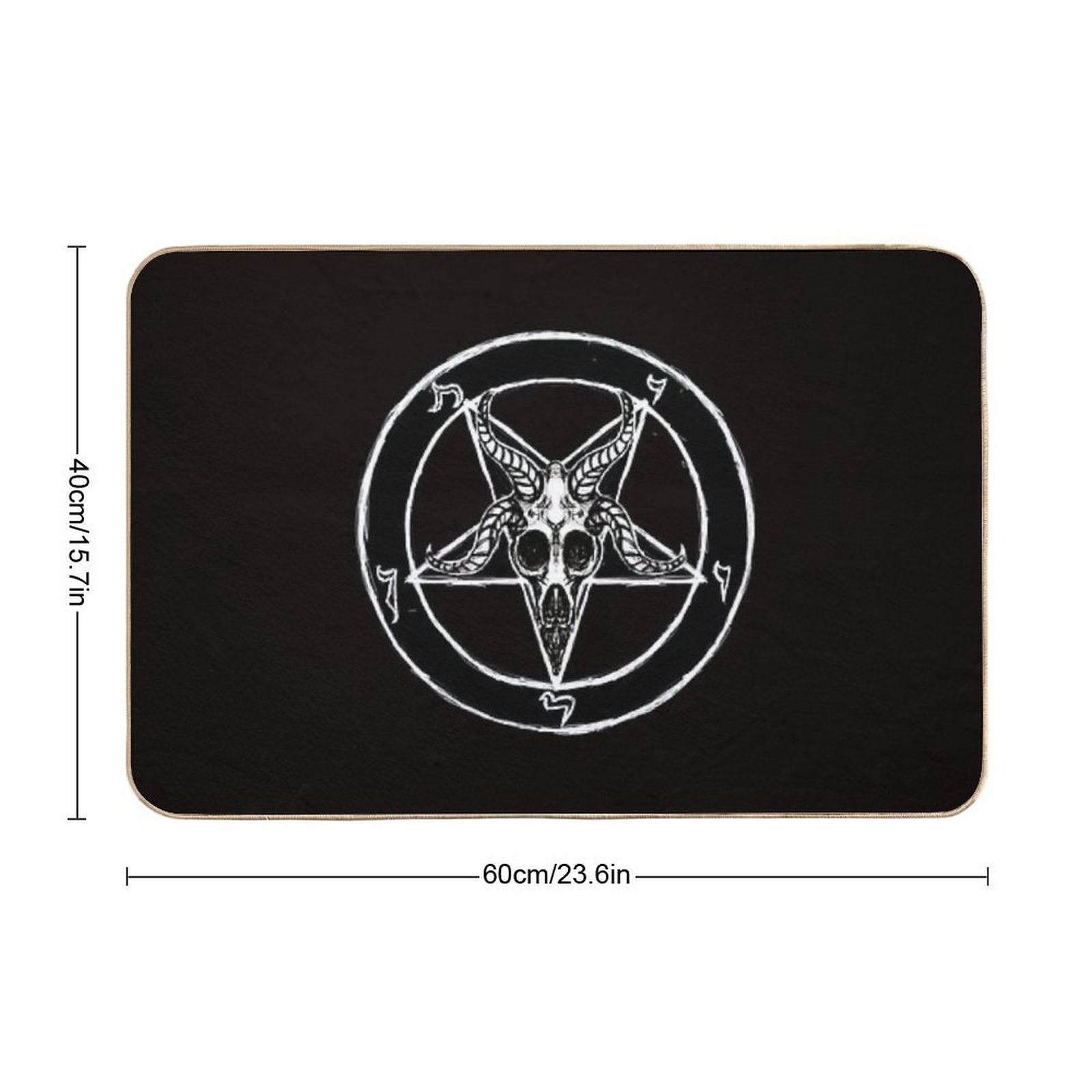Baphomet Pentagram  Rapid-Drying Bath Mat