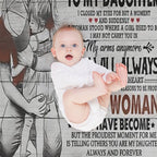 To My Daughter I Closed My Eyes For But A Moment And Suddenly Shrink-resistant Throw Blanket