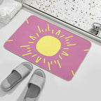 Geometric Ornamental Sun Fairy Floss  Anti-Trip Bath Mat
