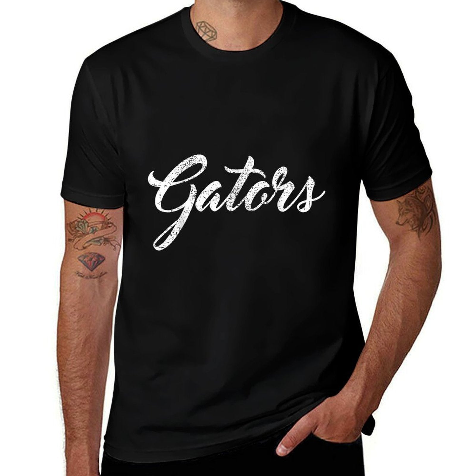 Gators School Sports Fan Team Spirit Mascot Heart Gift  Classic T-Shirt
