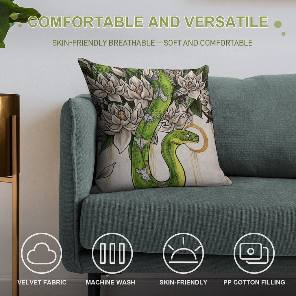 Snake Soft Shrink-Resistant Throw Pillow