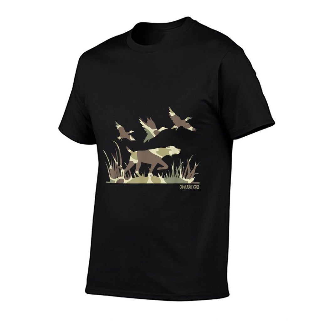 Duck Hunting Camouflage Camo Pointer Dog Camo Duck Hunter  Cotton T-Shirt