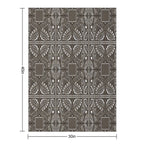 Gray Paisley Bandana Pattern Shrink-resistant Throw Blanket
