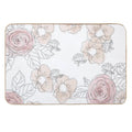 Sketchy Floral - Muted Pinks  Stain-Proof Bath Mat