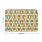 Groovy 1960’s Inspired Retro Vintage Design in Orange And Teal  Versatile Bath Mat