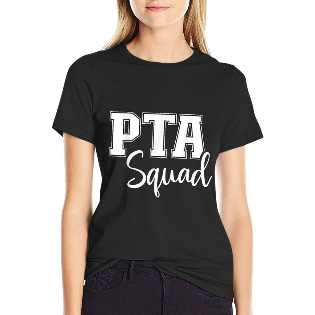 PTA Squad - Parent Teacher Organization Association  Ribbed Collar T-Shirt