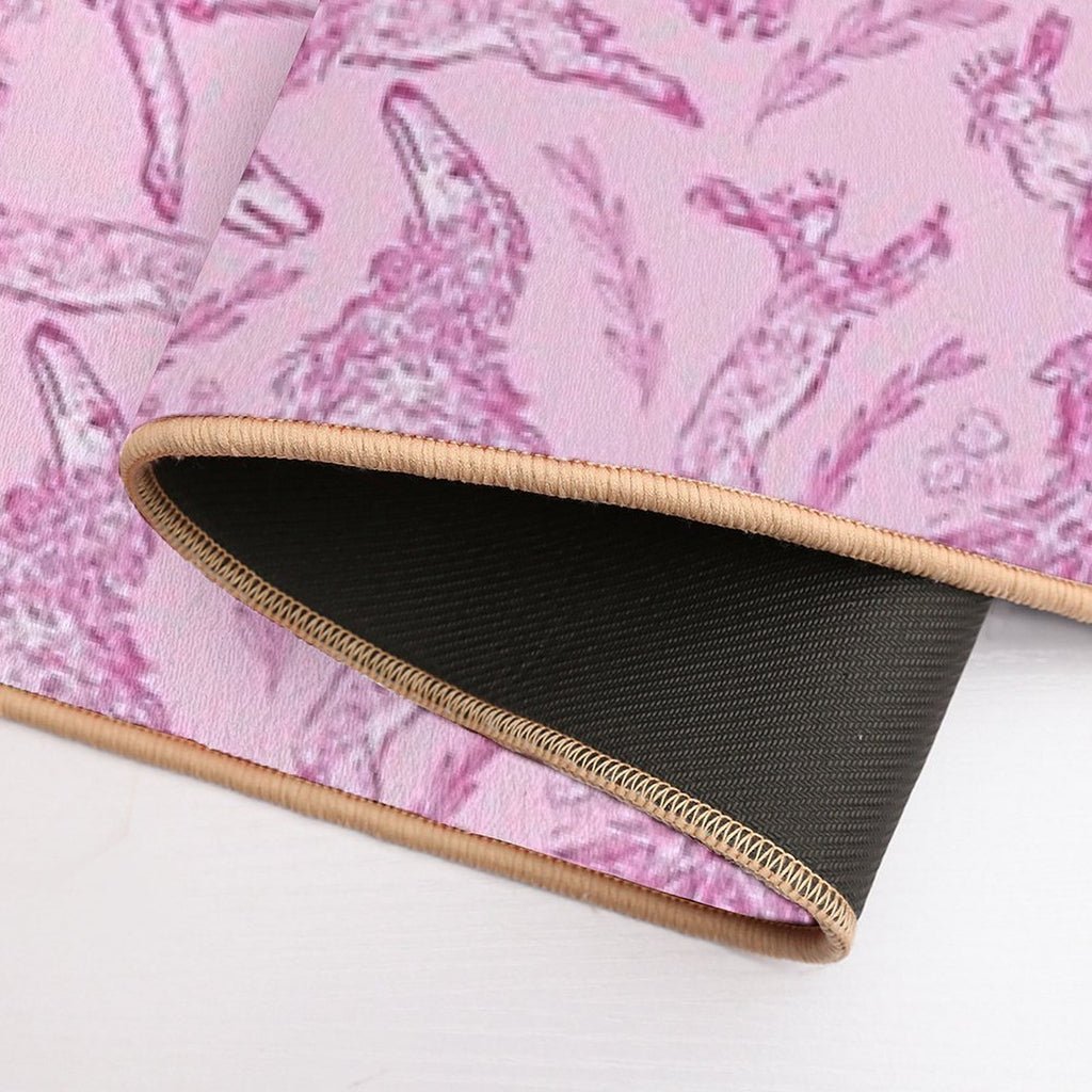 Hounds And Hares - Pink Toile  Toxin-Free Bath Mat