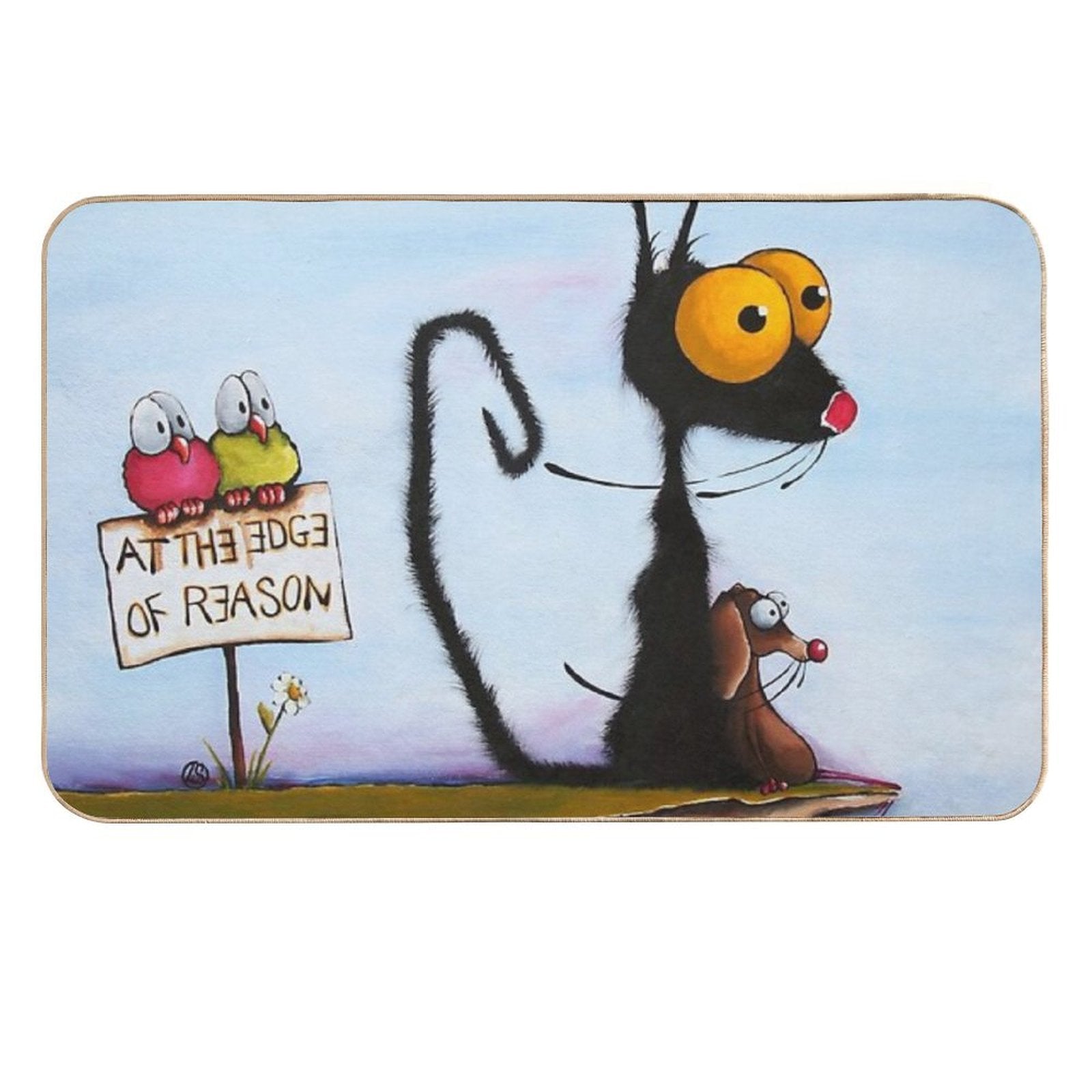 At The Edge of Reason  High-Traffic Bath Mat