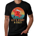 Let’s Start A Cult! Funny Retro  Heathered Texture T-Shirt