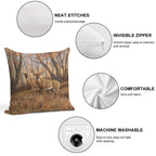 Whitetail Deer Monster Buck And Doe Soft Luxury Feel Throw Pillow