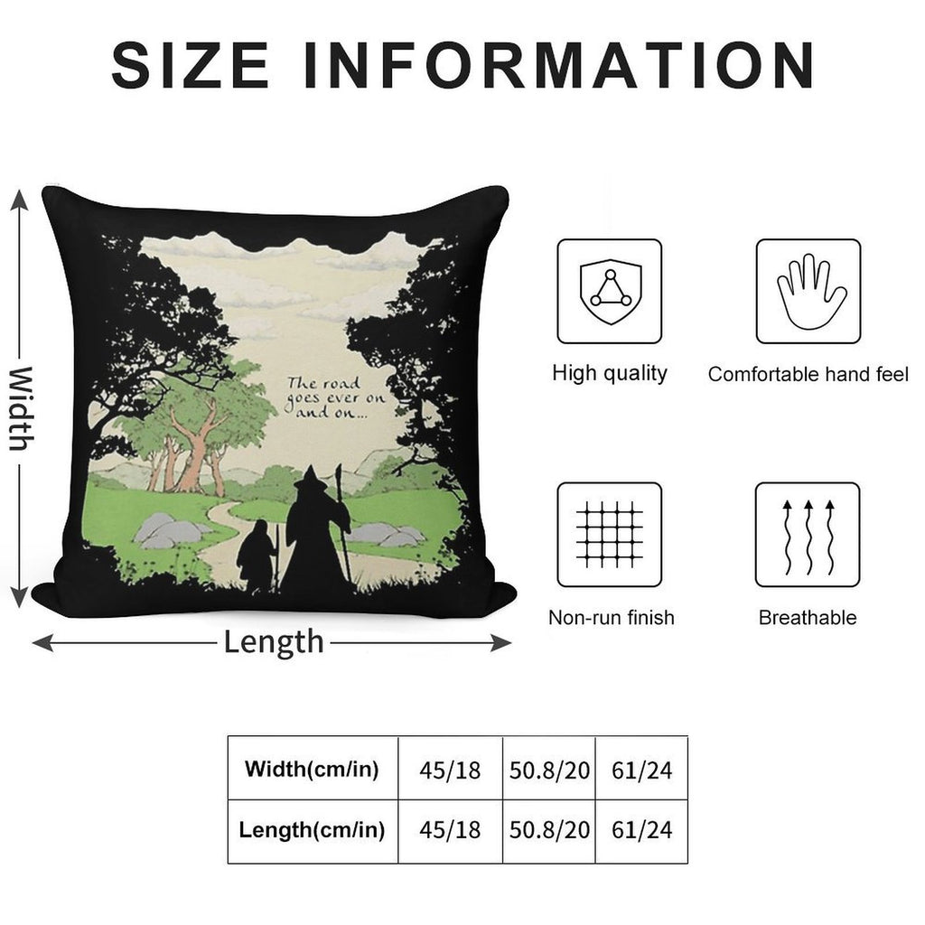 The Road Goes Soft Skin-Friendly Throw Pillow