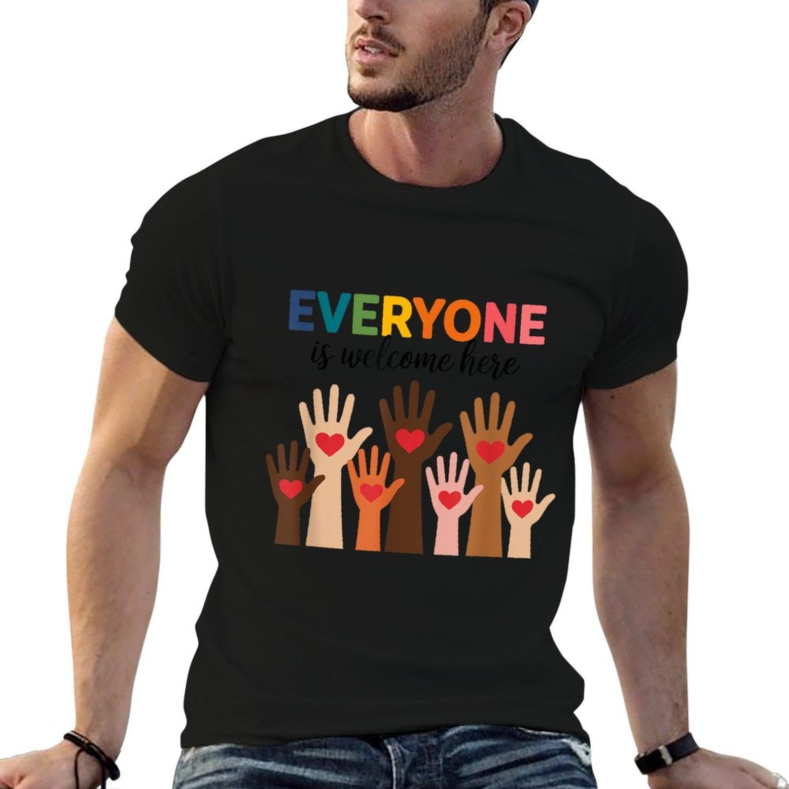 Everyone Is Welcome Here  Odor-resistant T-Shirt