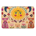 Folk Art Inspired By The Fabulous Frida  Stain-Proof Bath Mat