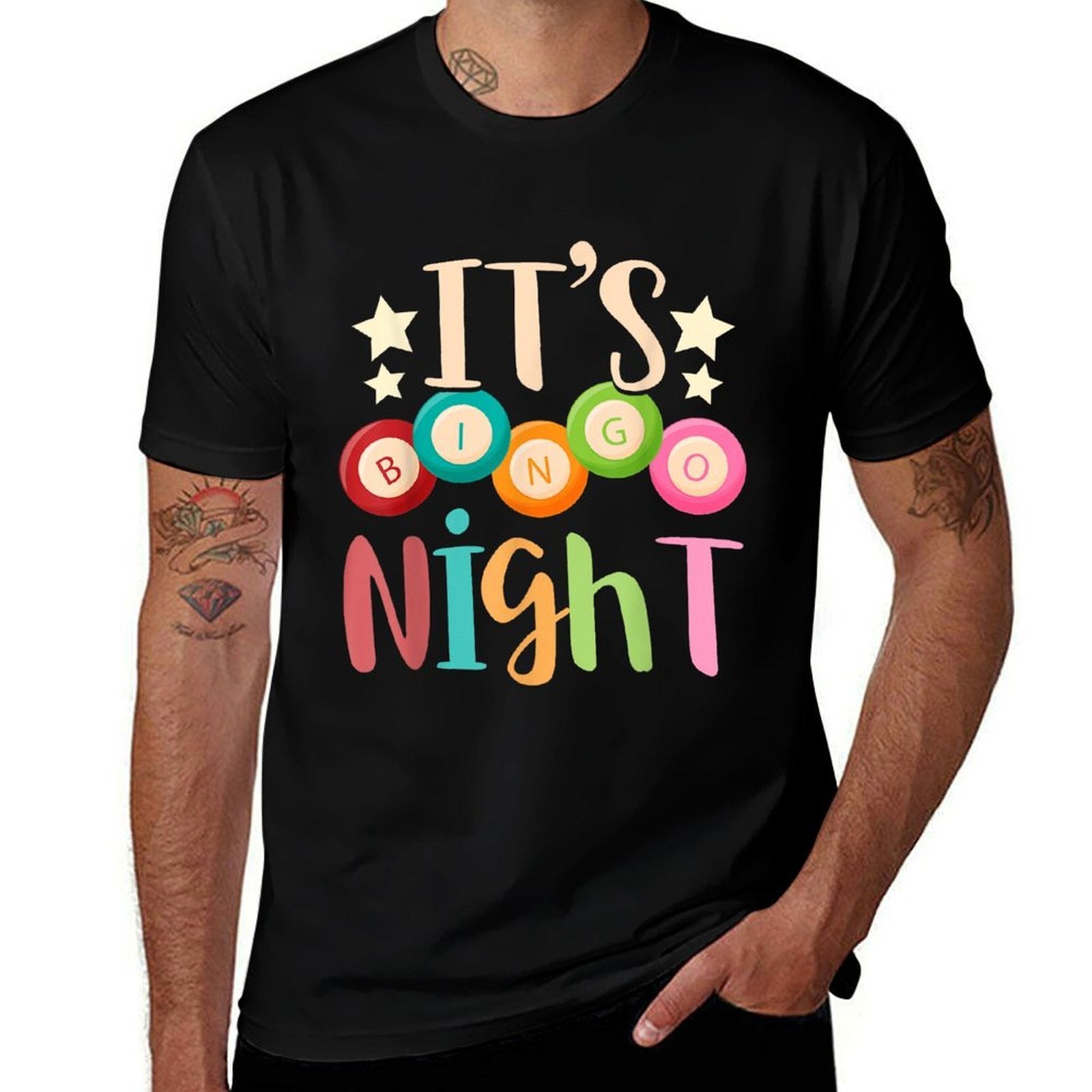 Its Bingo Night Bingo Player Gift Gambling Lottery Bingo  Cotton T-Shirt