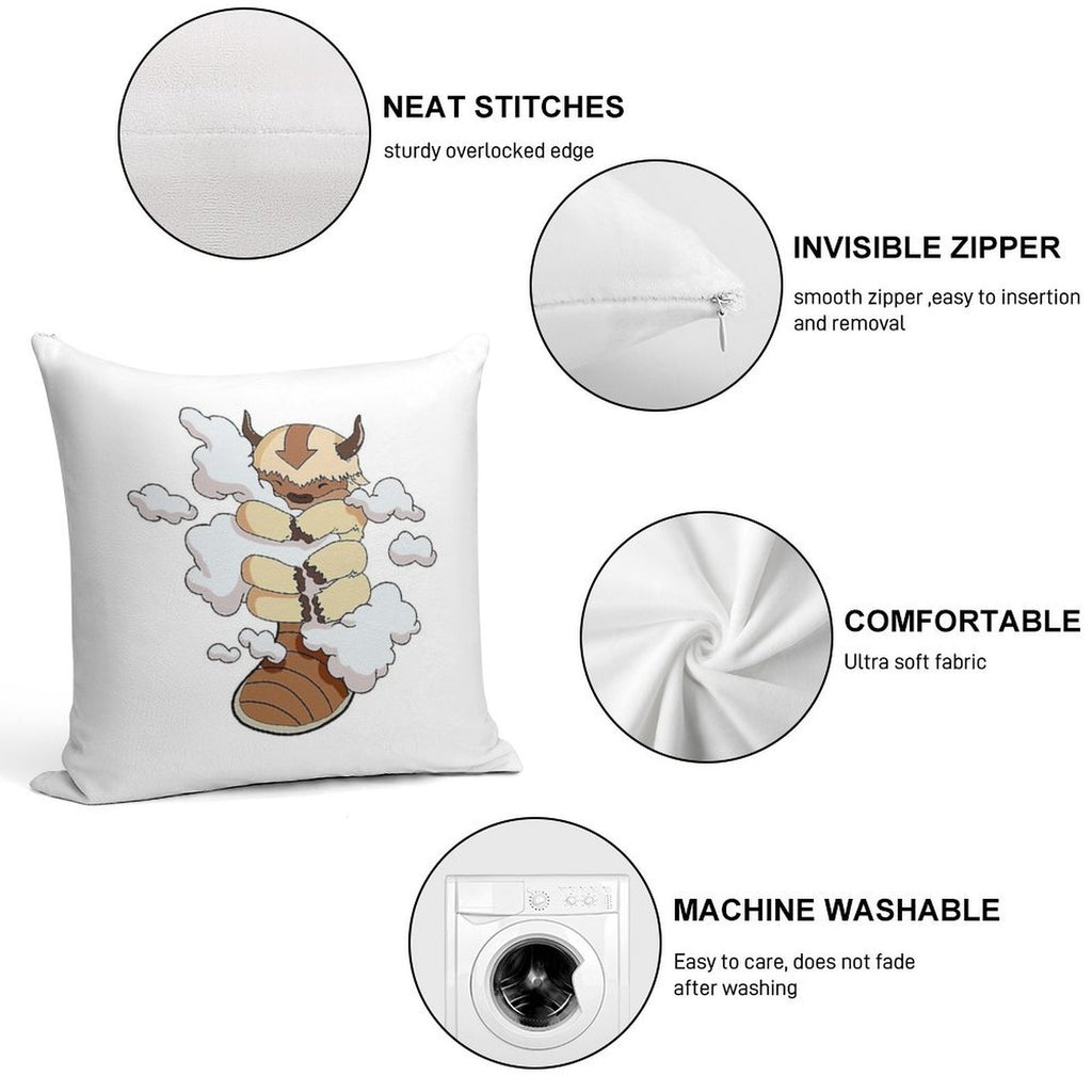 Appa with Clouds Soft Bedroom Essential Throw Pillow