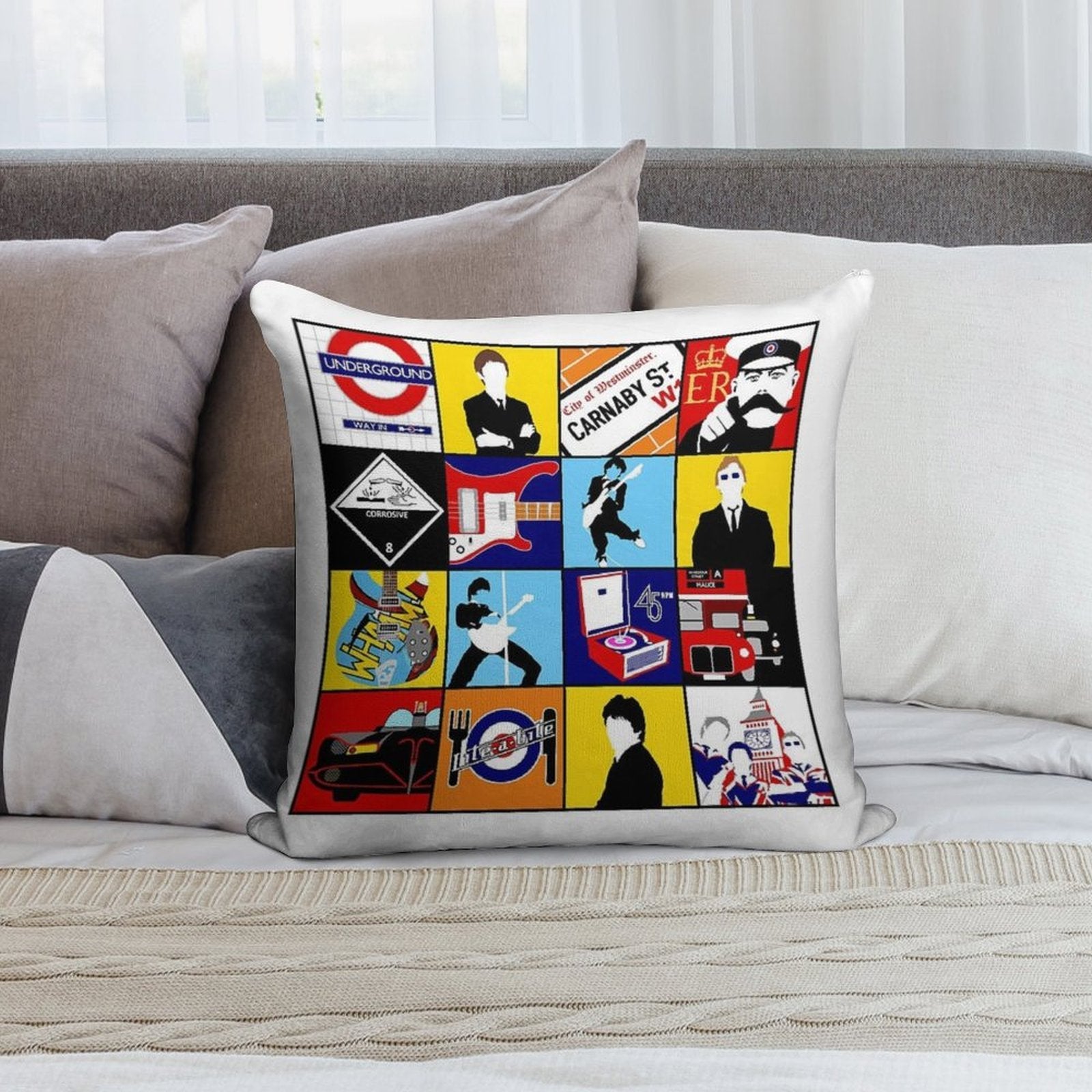 The Jam Mod Art Soft Easy Maintenance Throw Pillow