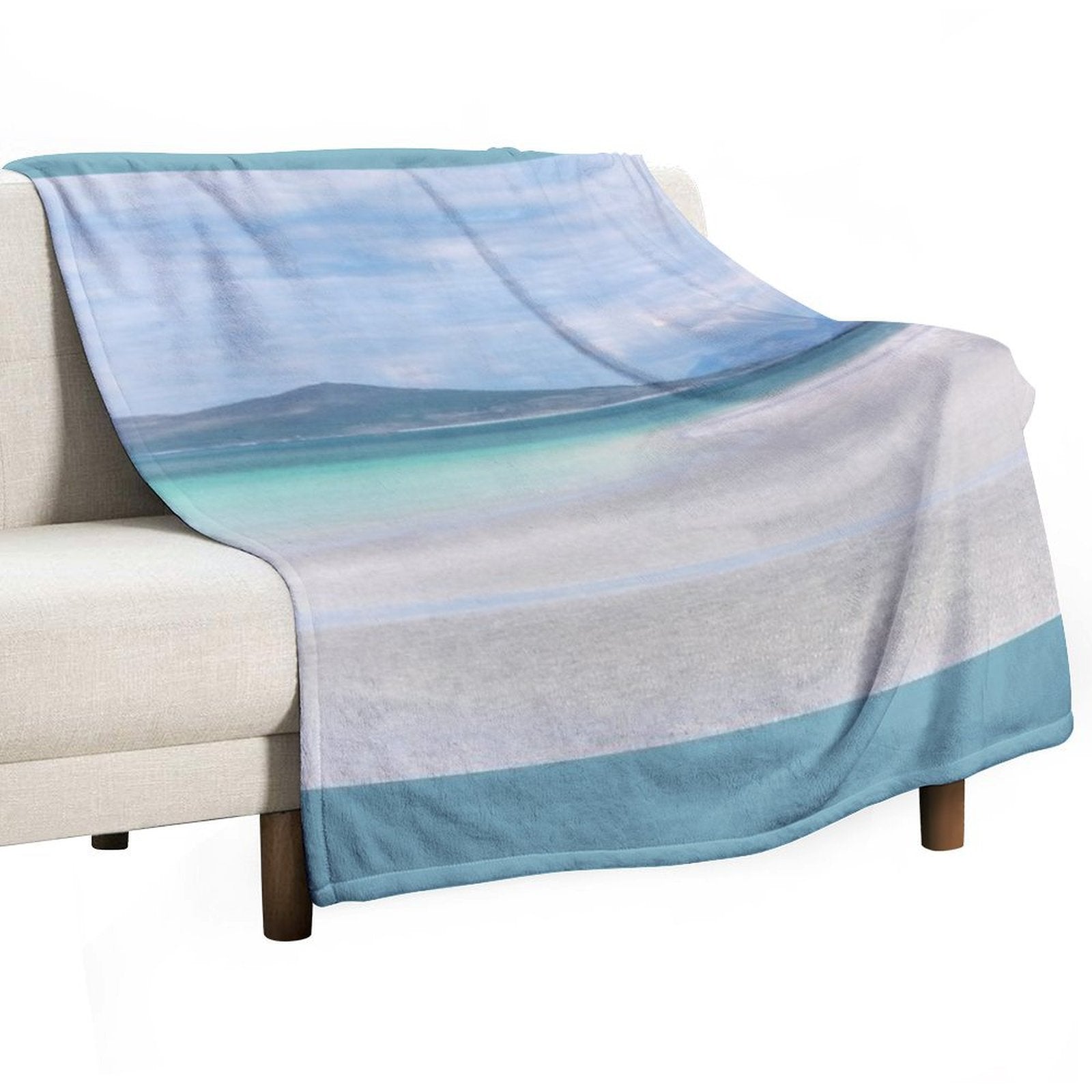 Clachan Sands Serene Scene North Uist Outer Hebrides Wrinkle-free Throw Blanket