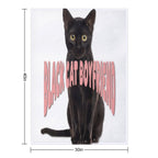 Black Cat Boyfriend Print Velvety-soft Throw Blanket