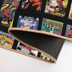 Vintage Superhero Evil Villains Comic Book Collection Retro Pattern  Non-Slip Bath Mat