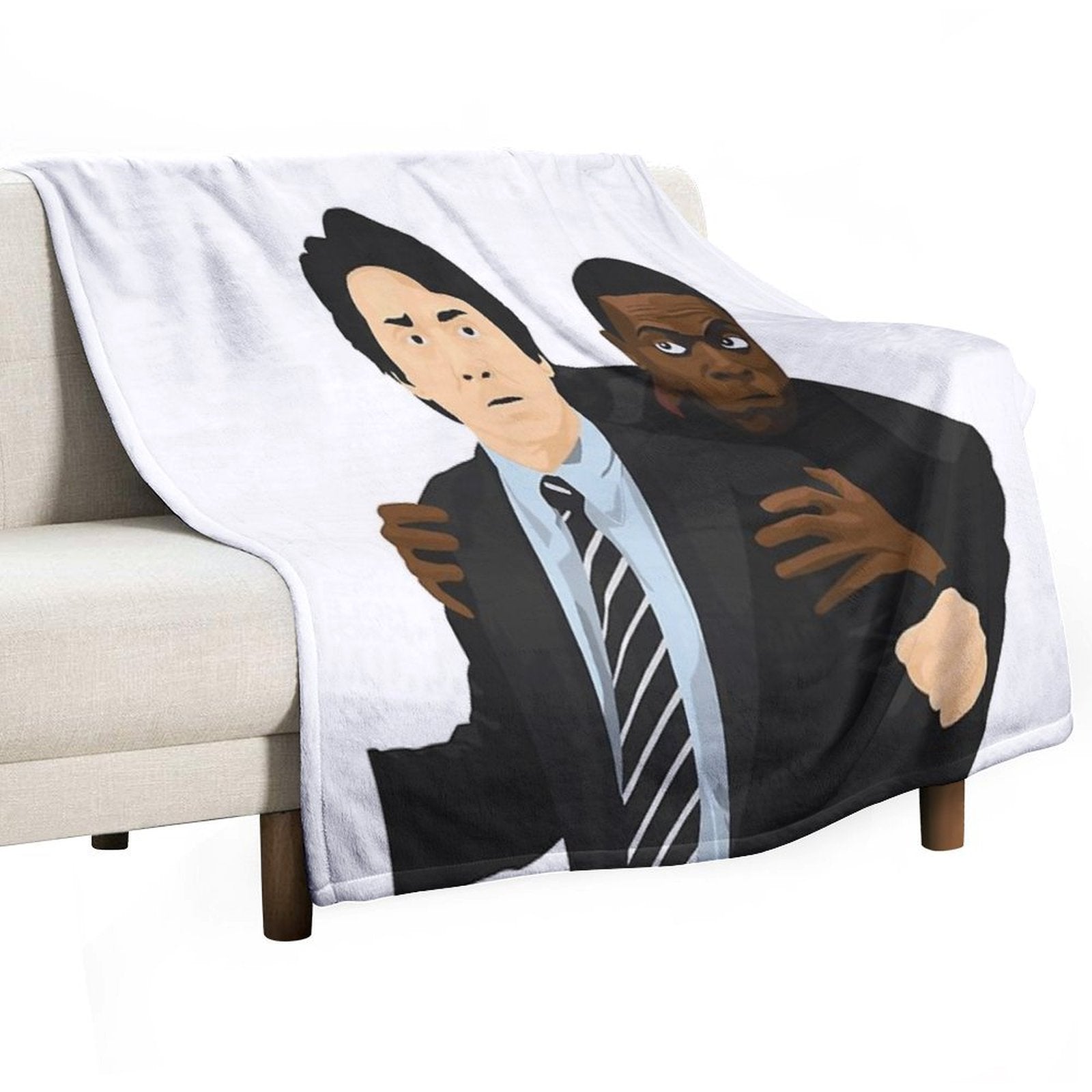 Rush Hour Jackie Chan Chris Tucker Shrink-resistant Throw Blanket