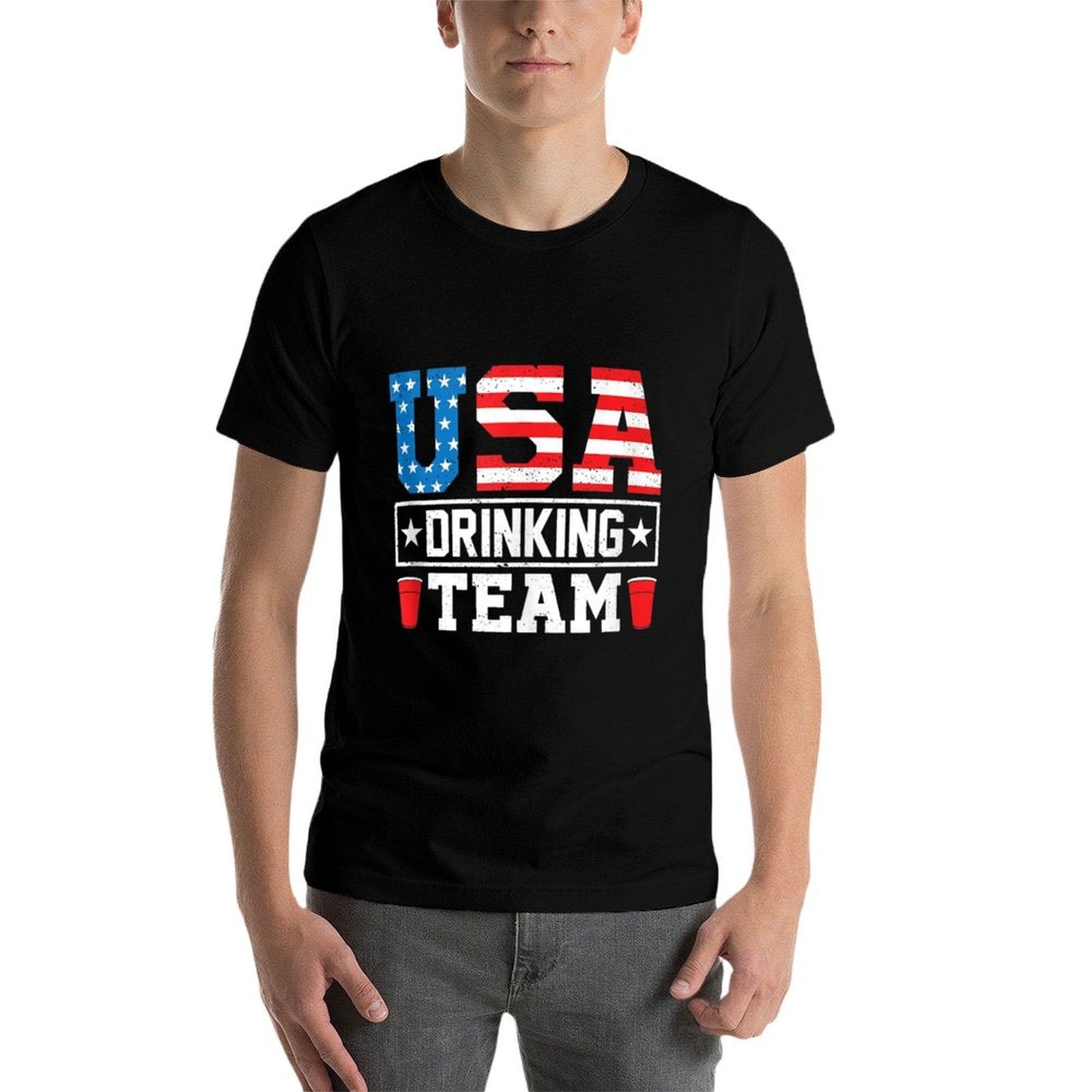 USA Drinking Team Funny Drinking Beer Lover Gift  Classic T-Shirt