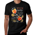 Aperol Spritz Recipe Cocktail Tshirt Perfect Drinking Gift  Slim-fit Cut T-Shirt
