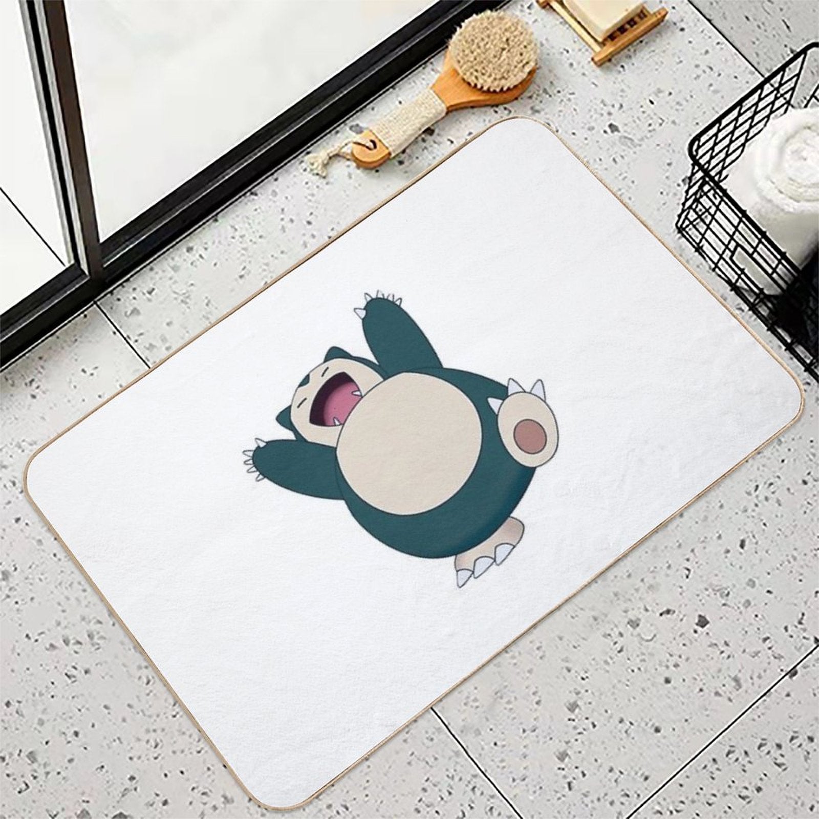 Funny Cute Snorlax Cartoon Anime Meme  Slip-Resistant Bath Mat