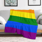 LGBT Flag (Rainbow Flag) Shrink-resistant Throw Blanket