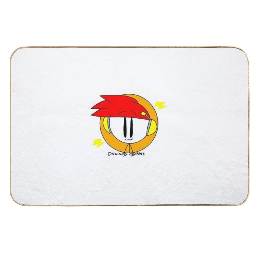 Darwin Spark Character Logo Durable Bath Mat