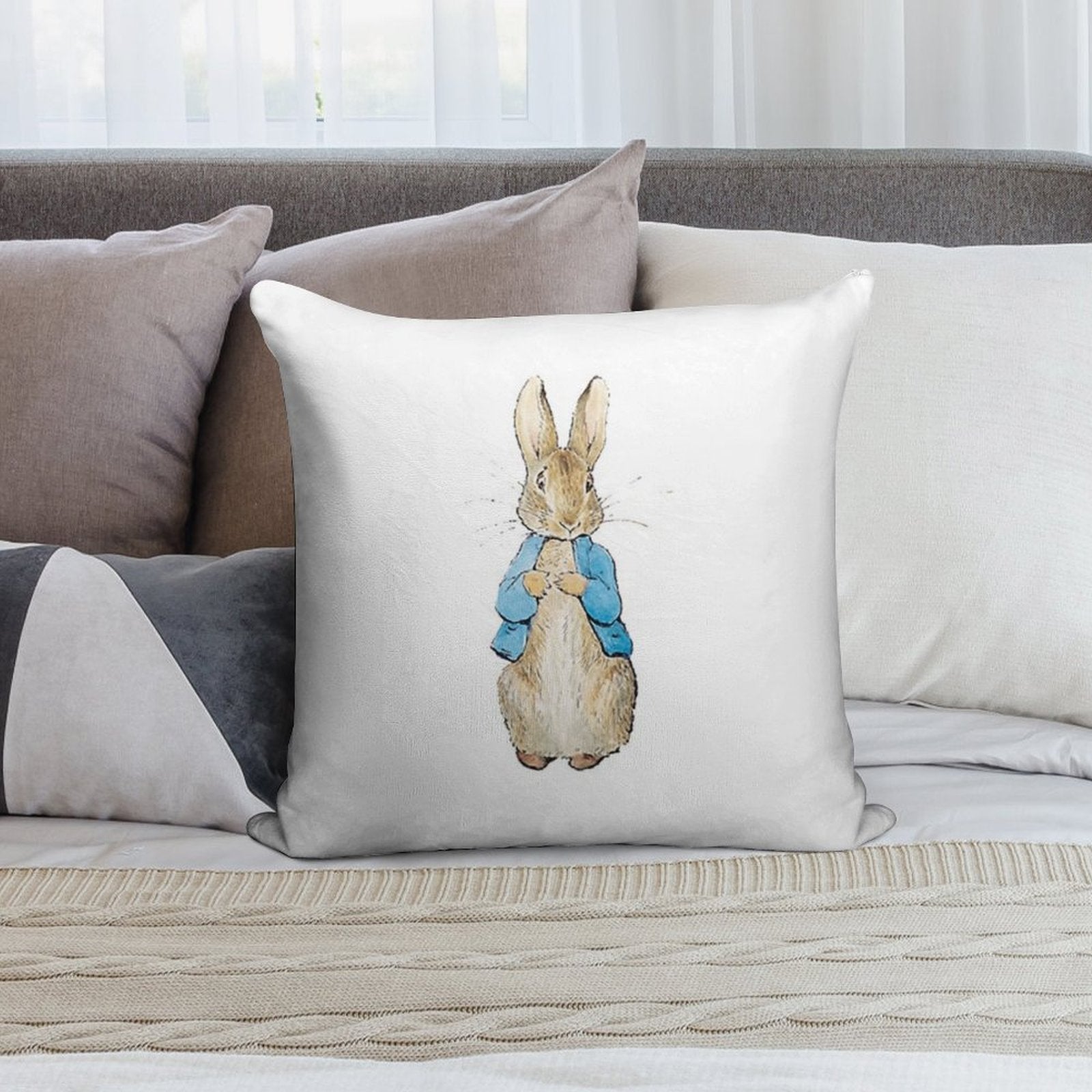Peter Rabbit Soft Home Decor Throw Pillow